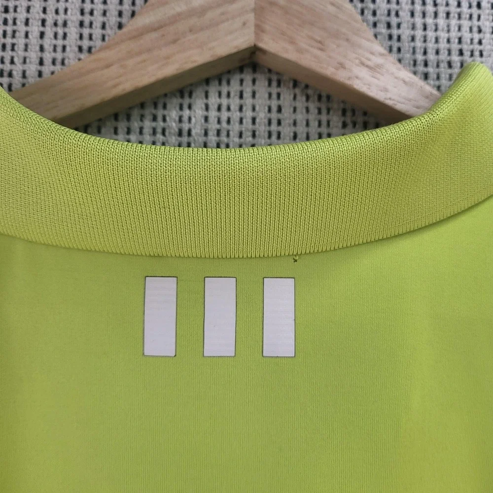 Adidas Polo Shirt Mens XL Lime Green Puremotion Golf‎ Performance 3-Stripes